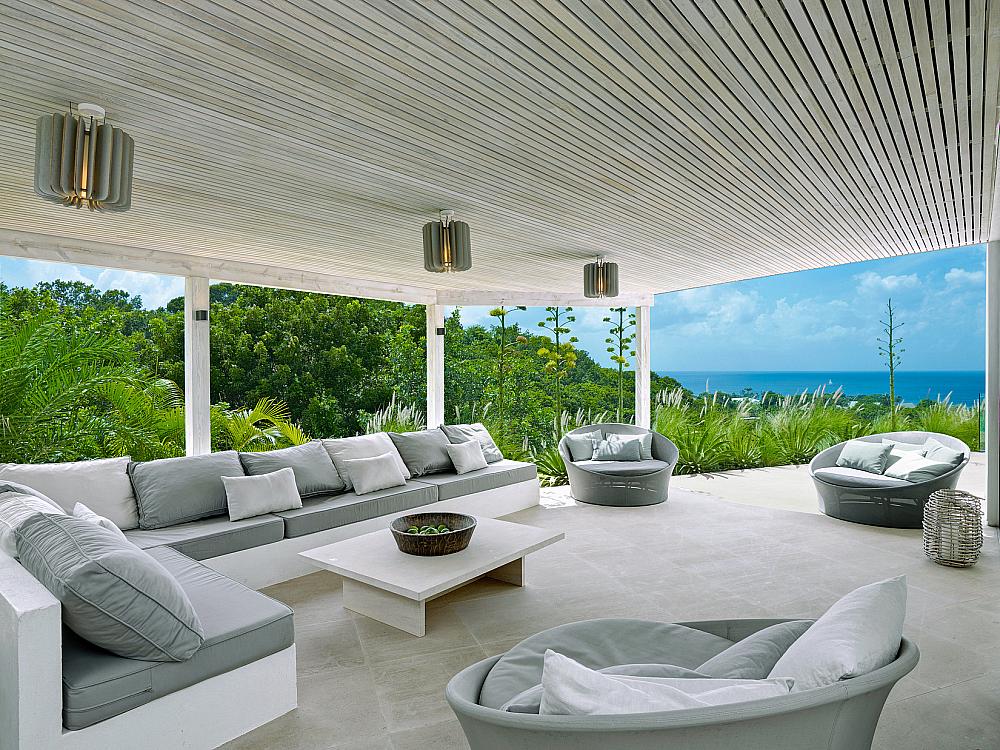 Atelier House-covered outdoor terrace 4 bedroom villas in Barbados