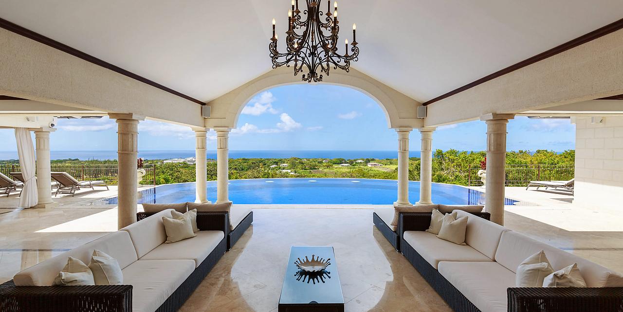 Kailani view from terrrace fabulous villas to rent in Barbados