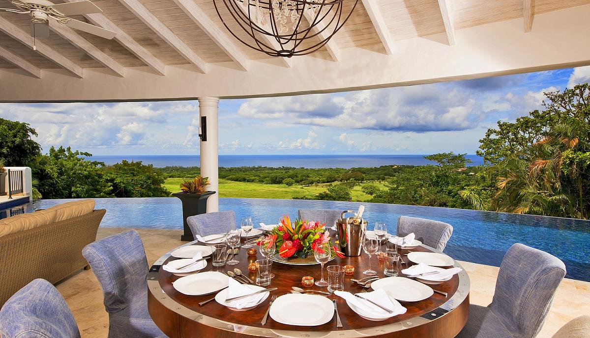 Martello House al fresco dining 8 bedroom villas in Barbados