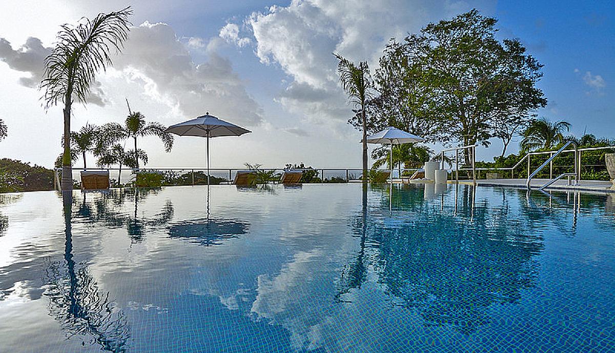 Point of view- view over pool Barbados villas with a view